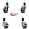 Service Caster 3.5'' Thermoplastic Rubber Wheel Swivel 1-3/4'' Expanding Stem Caster Set 2 Brakes, 4PK SCC-EX20S3514-TPRB-2-TLB-2-134 - alternate 2